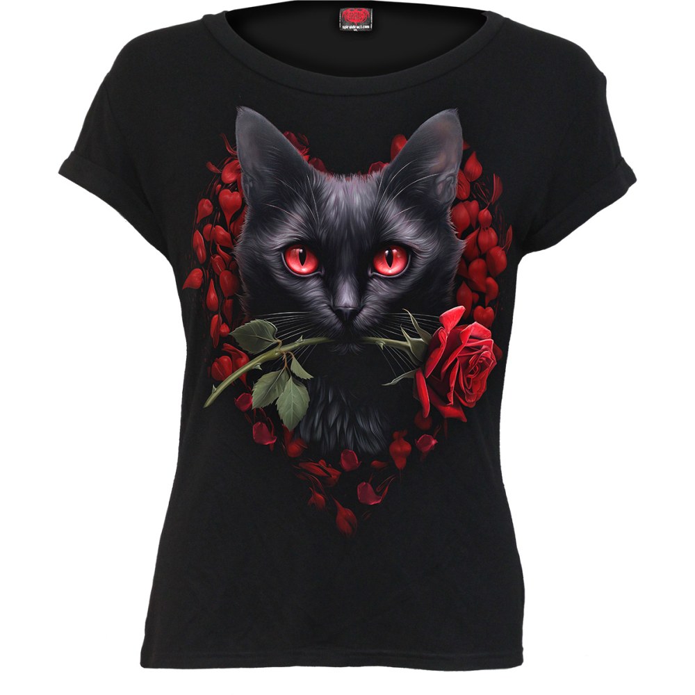 Spiral - Cat's Love Top - Schwarz